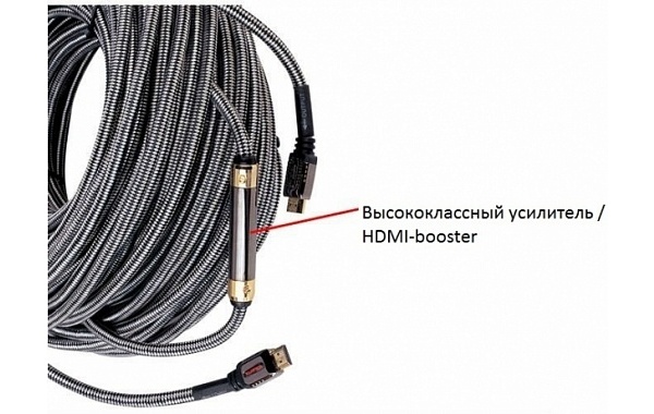 Высококлассный HDMI-кабель 40 метров со встроенным ретранслятором