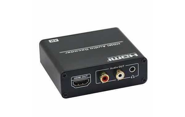 BSP CA-10 - Преобразователь звука из HDMI в наушники / тюльпаны RCA [Миниджек 3.5, сквозной HDMI, 2.0, 5.1, 7.1 декодер Dolby AC3, DTS, PCM, UHD 4K экстрактор] - 1