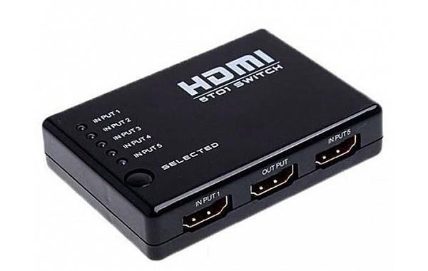 Коммутатор (switch) HDMI - 5 входов на 1 выход, автопереключение, пульт, ручное - 1